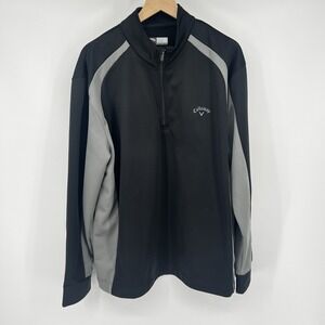 Callaway Golf Pullover Mens XXL Black   1/4 Zip Polyester..nwot